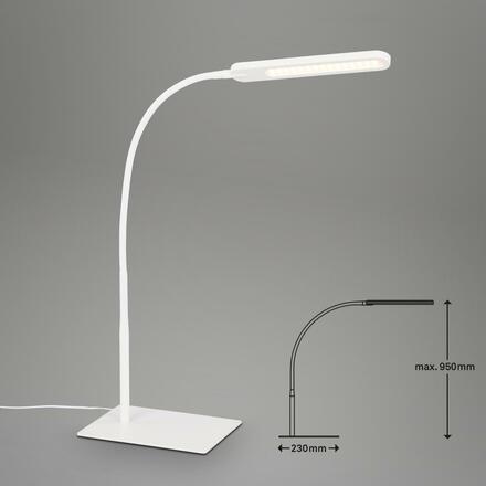 BRILONER CCT LED stolní lampa, 23 cm, 8 W, bílé BRILO 7389-016