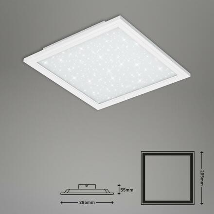 BRILONER Hvězdné nebe svítidlo LED panel, 29,5 cm, 1300 lm, 12 W, bílé BRILO 7390-016