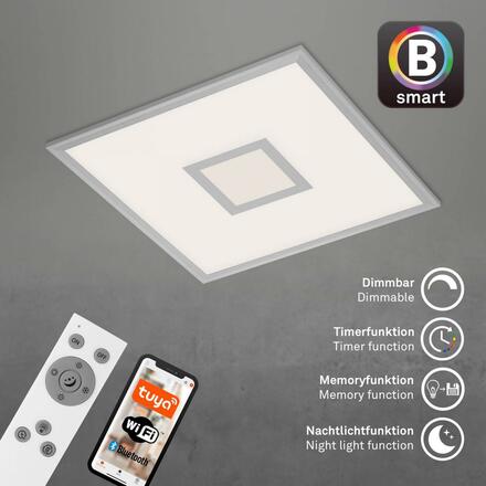 BRILONER CCT svítidlo LED panel, RGB centrální světlo, 44,5 cm, 24 W, 2400 lm, stříbrná BRILO 7397-014