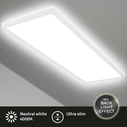 BRILONER Ultraplochý LED panel s přímým a nepřímým osvětlením, 58 cm, LED, 22 W, 3000 lm, bílé BRILO 7402-416