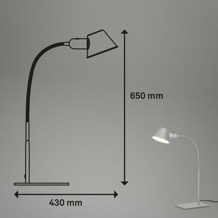 BRILONER Stolní lampa, 23 cm, 1x. E27, max. 10 W, matný chrom BRILO 7407-014