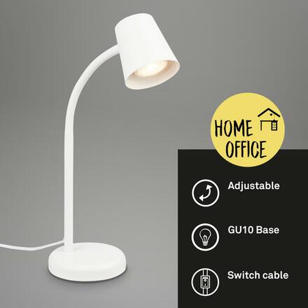 BRILONER Stolní lampa, 38,5 cm, 1x GU10, max. 9W, bílé BRILO 7476016