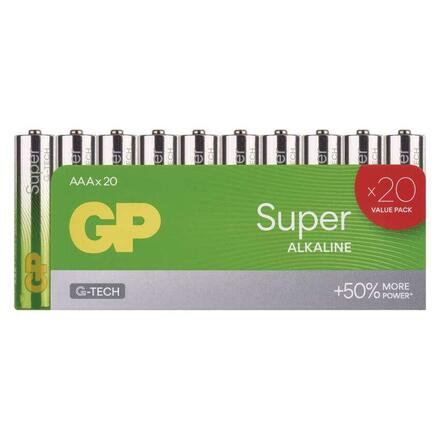 EMOS Alkalická baterie GP Super Alkaline AAA (LR03), 20 ks B0110L