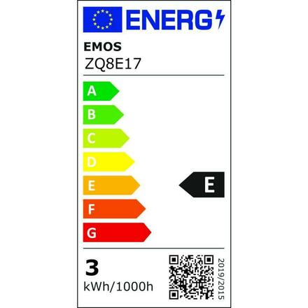 EMOS LED žárovka Classic MR16 stříbrná / GU10 / 3 W (32 W) / 345 lm / teplá bílá ZQ8E17