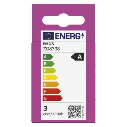 EMOS LED žárovka Classic MR16 A CLASS/ GU10 / 3 W (40 W) / 535 lm / neutrální bílá ZQ8338