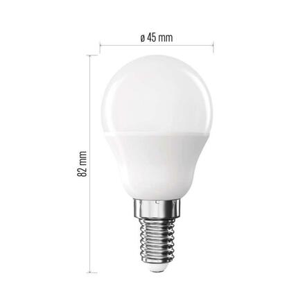 EMOS LED žárovka Classic Mini Globe / E14 / 6,5 W (60 W) / 806 lm / neutrální bílá ZQ1E43