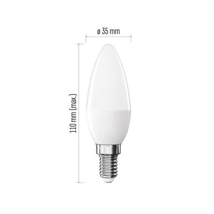 EMOS LED žárovka Basic svíčka / E14 / 9,4 W (60 W) / 806 lm / neutrální bílá ZL3F43