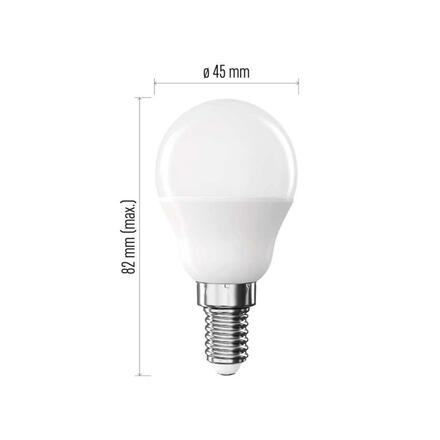 EMOS LED žárovka Basic Mini Globe / E14 / 9,4 W (60 W) / 806 lm / neutrální bílá ZL1F43