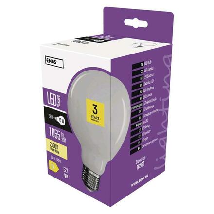 EMOS LED žárovka Filament Globe / E27 / 7,8 W (75 W) / 1 055 lm / teplá bílá ZF2150