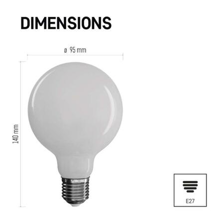 EMOS LED žárovka Filament Globe / E27 / 7,8 W (75 W) / 1 055 lm / teplá bílá ZF2150