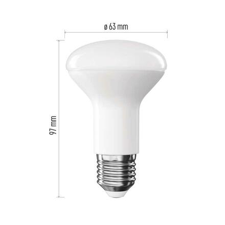 EMOS LED žárovka Classic R63 / E27 / 7 W  (60 W) / 806 lm / teplá bílá ZQ7E41