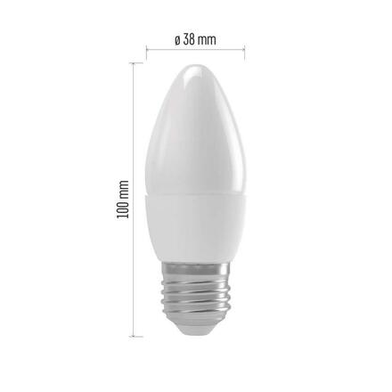 EMOS LED žárovka Classic svíčka / E27 / 4,9 W (40 W) / 470 lm / neutrální bílá ZQ3121