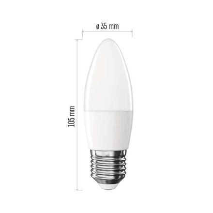 EMOS LED žárovka Classic svíčka / E27 / 2,6 W (25 W) / 350 lm / neutrální bílá ZQ4D13