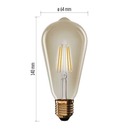 EMOS LED žárovka Vintage ST64 / E27 / 4,5 W (40 W) / 420 lm / teplá bílá Z57032