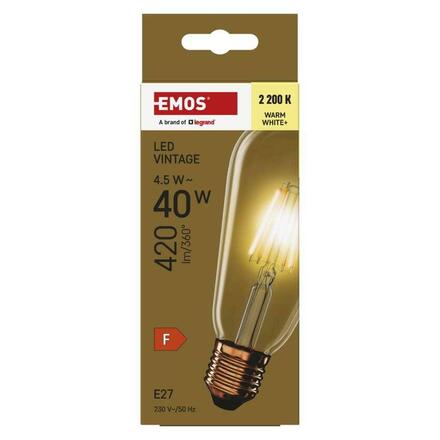 EMOS LED žárovka Vintage ST64 / E27 / 4,5 W (40 W) / 420 lm / teplá bílá Z57032