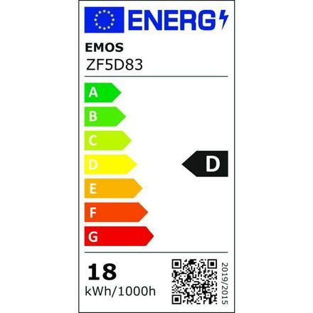 EMOS LED žárovka Filament A70 / E27 / 18 W (150 W) / 2452 lm / neutrální bílá ZF5D83