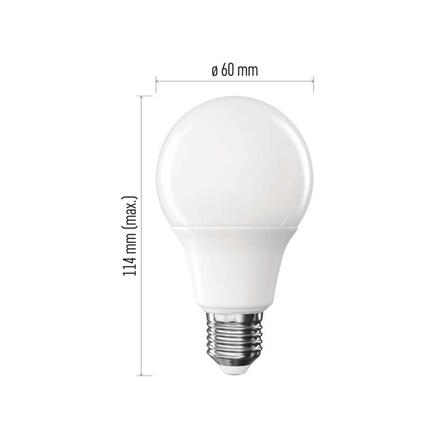 EMOS LED žárovka Basic A60 / E27 / 12,4 W (75 W) / 1055 lm / neutrální bílá ZL5F53