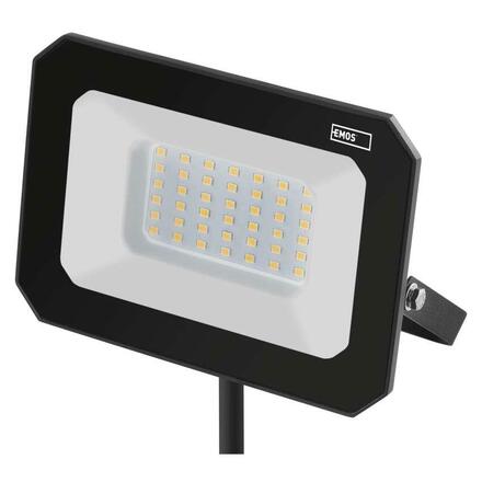 EMOS LED reflektor SIMPO 30 W, černý, neutrální bílá ZS2233