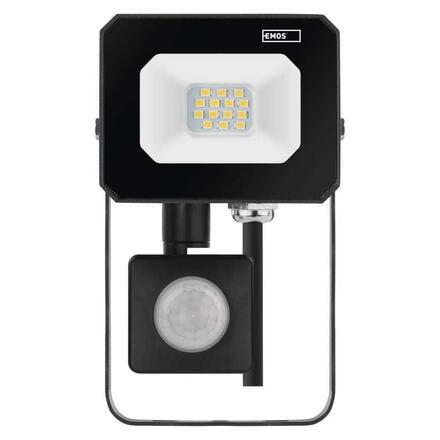 EMOS LED reflektor SIMPO s pohybovým čidlem, 10 W, černý, neutrální bílá ZS2313