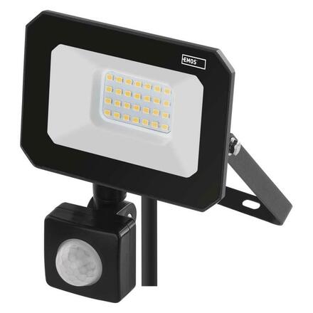 EMOS LED reflektor SIMPO s pohybovým čidlem, 20 W, černý, neutrální bílá ZS2323