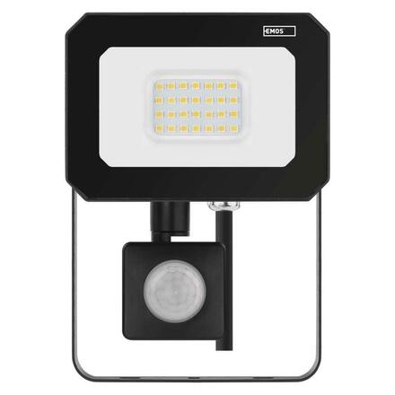 EMOS LED reflektor SIMPO s pohybovým čidlem, 20 W, černý, neutrální bílá ZS2323