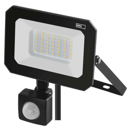 EMOS LED reflektor SIMPO s pohybovým čidlem, 30 W, černý, neutrální bílá ZS2333