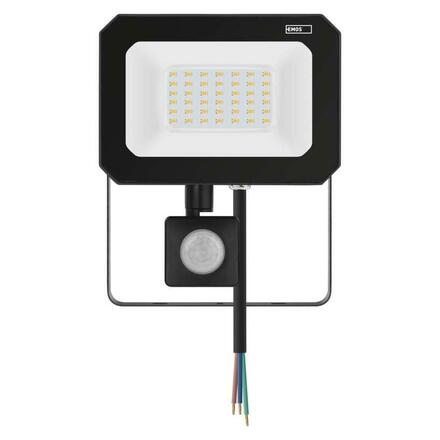 EMOS LED reflektor SIMPO s pohybovým čidlem, 30 W, černý, neutrální bílá ZS2333