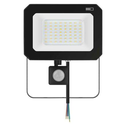 EMOS LED reflektor SIMPO s pohybovým čidlem, 50 W, černý, neutrální bílá ZS2343