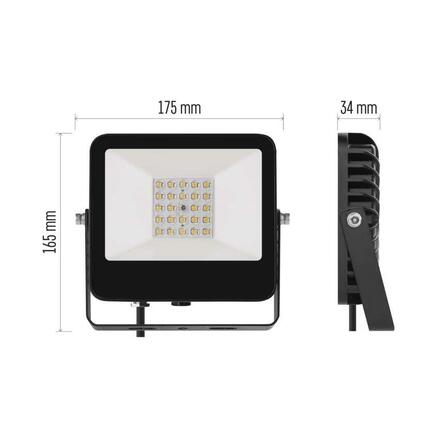 EMOS LED reflektor AVENO 20W, černý, neutrální bílá ZS2413