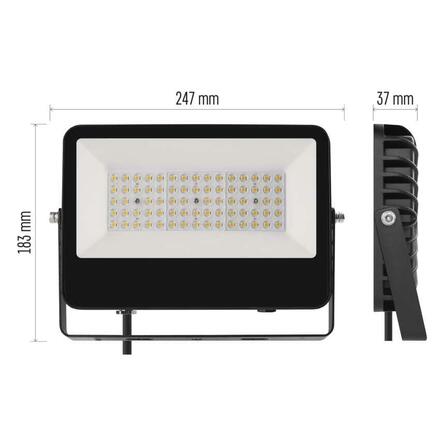 EMOS LED reflektor AVENO 48W, černý, neutrální bílá ZS2433