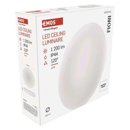 EMOS LED přisazené svítidlo FIONI, kruhové bílé 12W 4000K, IP44 ZM1120