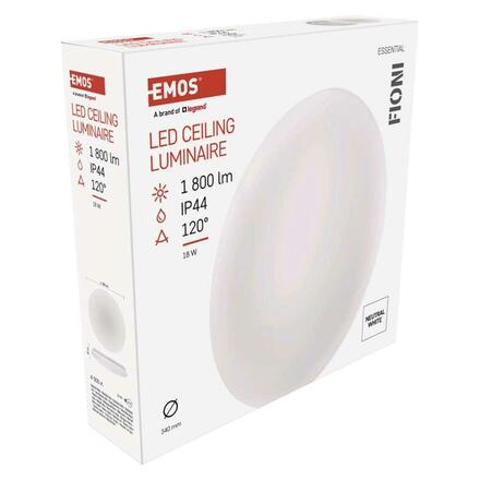 EMOS LED přisazené svítidlo FIONI, kruhové bílé 18W 4000K, IP44 ZM1121