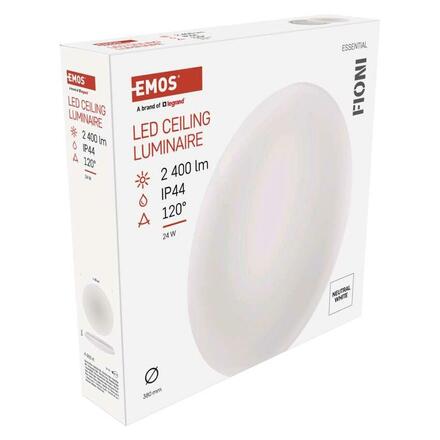 EMOS LED přisazené svítidlo FIONI, kruhové bílé 24W 4000K, IP44 ZM1122