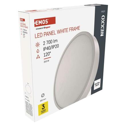 EMOS LED přisazené svítidlo NEXXO, kruhové, bílé, 28,5W, neutrální bílá ZM5155