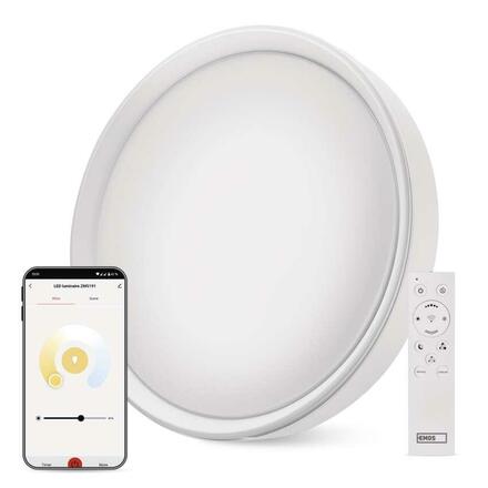 EMOS Chytré LED svítidlo GoSmart, přisazené, kruhové, 30W, CCT, stmívatelné, Wi-Fi ZM5191