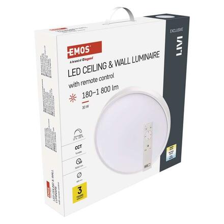 EMOS LED svítidlo LIVI 40 cm, 30 W, teplá-studená bílá, stmívatelné s ovladačem ZM5162