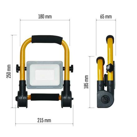 EMOS LED reflektor ILIO přenosný, 21 W, černý/žlutý, neutrální bílá ZS3322