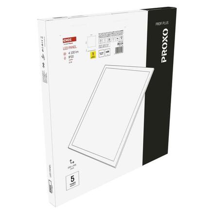 EMOS LED panel PROXO 60x60, čtvercový vestavný bílý, 33W neutrální bílá ZB1124