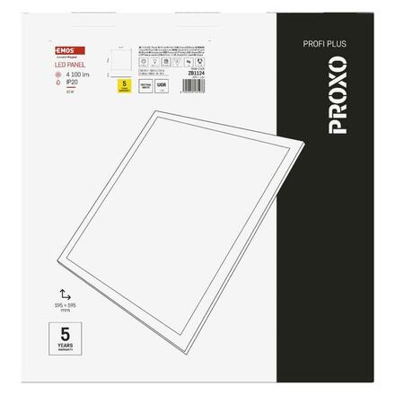 EMOS LED panel PROXO 60x60, čtvercový vestavný bílý, 33W neutrální bílá ZB1124