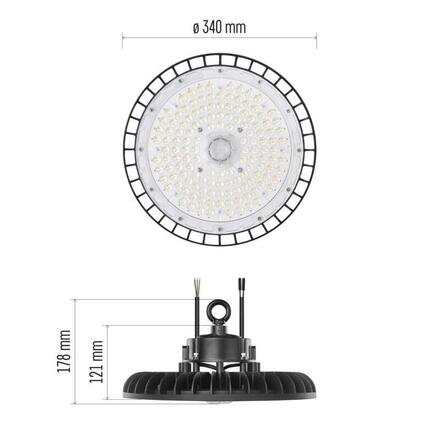 EMOS LED průmyslové závěsné svítidlo HIGHBAY PROFI PLUS 90d 200W ZU220.9