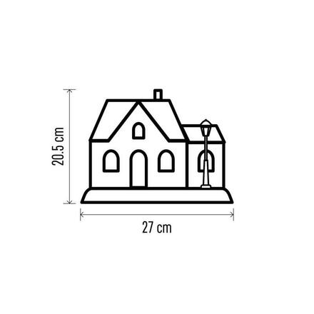 EMOS LED vánoční domek, 20,5 cm, 3x AA, vnitřní, teplá bílá DCLW14