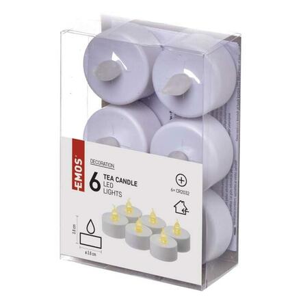 EMOS LED dekorace - čajová svíčka bílá, CR2032, vnitřní, vintage, 1 ks DCCV11