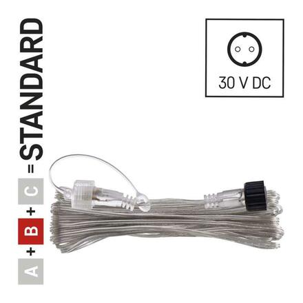 EMOS Prodlužovací kabel pro spojovací řetězy Standard transparentní, 10 m, venkovní i vnitřní D1ZB02
