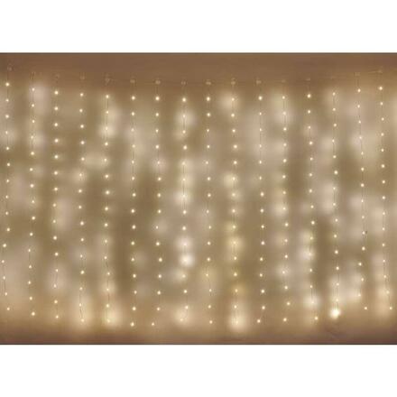 EMOS LED vánoční nano řetěz – záclona, 1,7x2 m, venkovní i vnitřní, teplá bílá, programy D3EW01