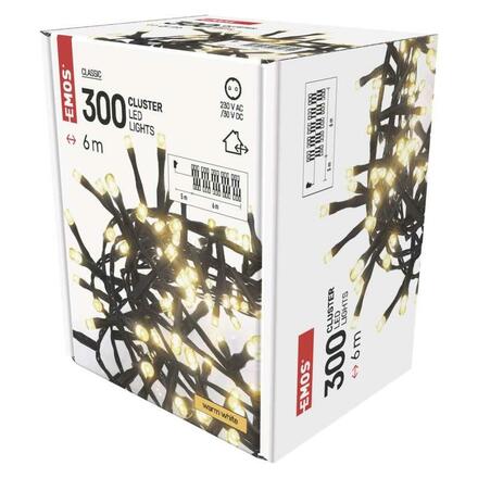 EMOS LED vánoční řetěz – ježek, 6 m, venkovní i vnitřní, teplá bílá, časovač D4BW04
