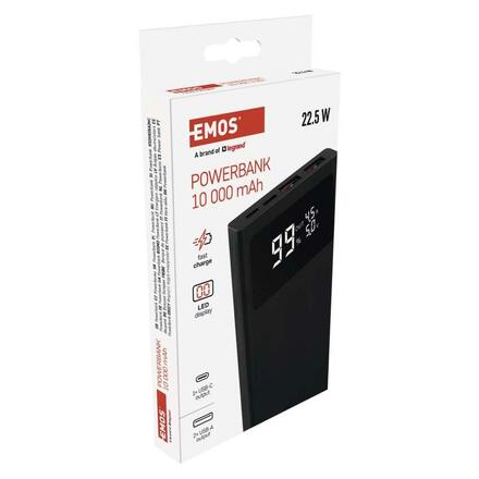 EMOS Powerbanka EMOS BetaQ 10, 10 000 mAh, 22,5 W, černá B0531B