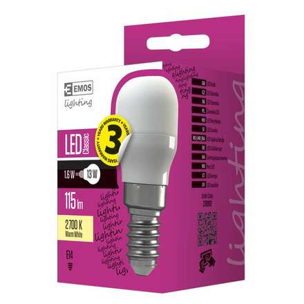 EMOS Žárovka do lednic 230V 1,6W E14 neutrální bílá 1524014013