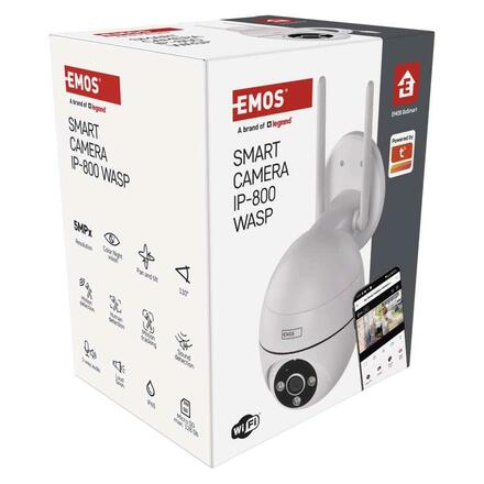 EMOS GoSmart Venkovní otočná kamera IP-800 WASP s Wi-Fi, bílá H4057