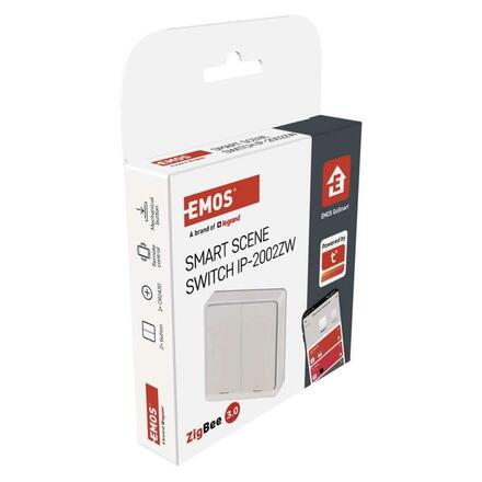 EMOS GoSmart Přenosný ovladač scén IP-2002ZW, ZigBee 3.0, 2-tlačítkový H5012