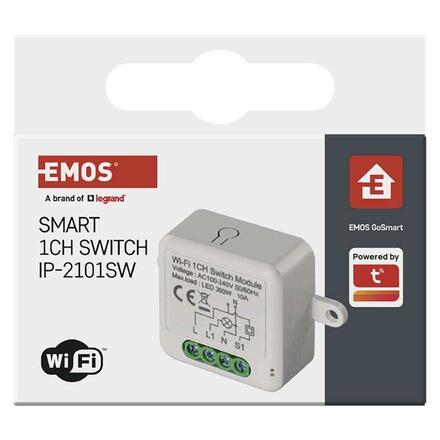 EMOS GoSmart modul spínací IP-2101SW, Wi-Fi, 1-kanálový H5105